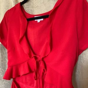 Superdown Mia Ruffle Tie Dress Size M